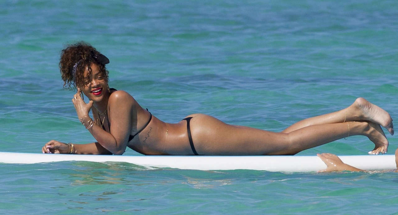 Rihanna Thong Bikini Beach Hawaii