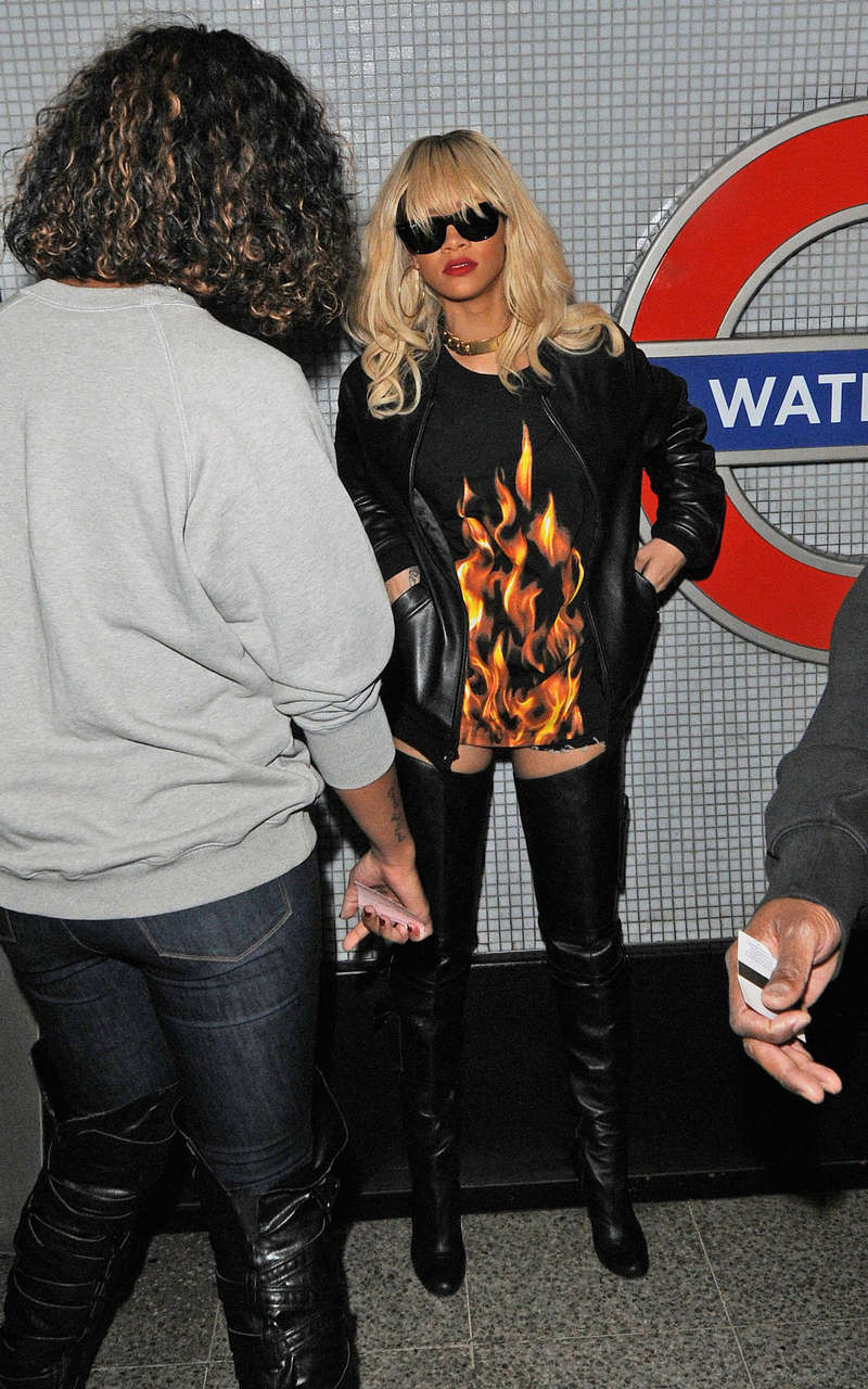 Rihanna Waterloo Station London