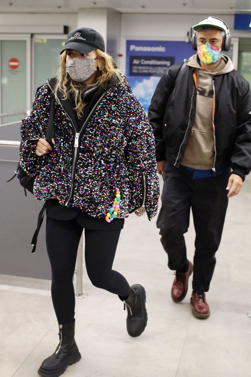 Rita Ora Arrives Airport Milan
