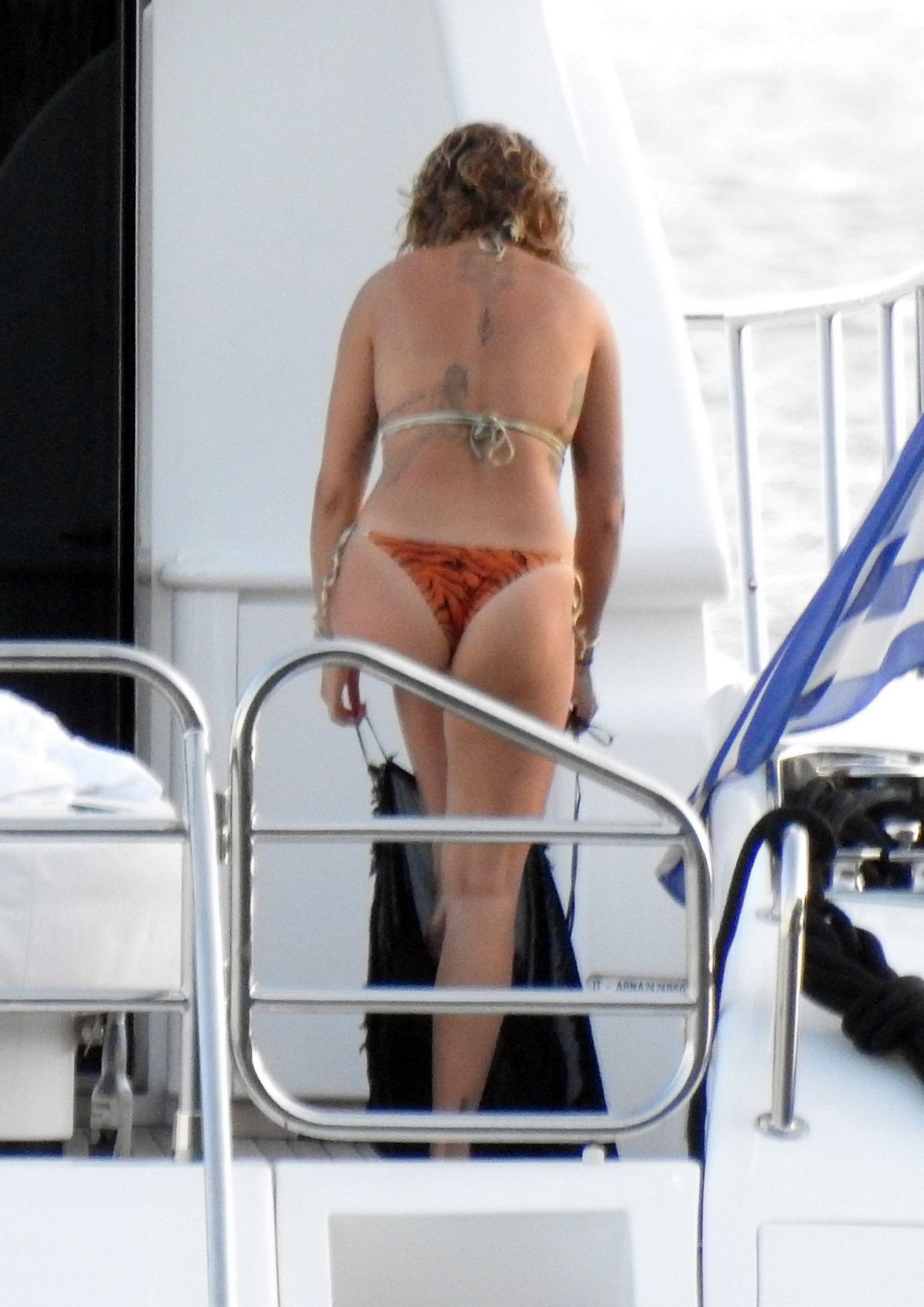 Rita Ora Bikini Boat Greece