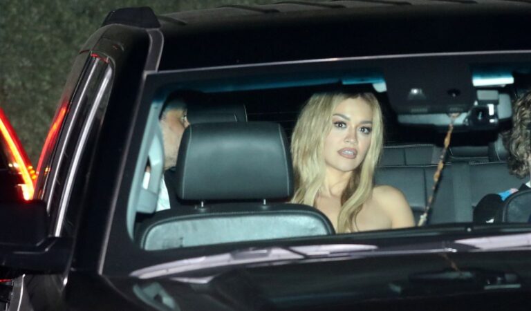 Rita Ora Leaves Caa Pre Oscar Party San Vicente Bungalows West Hollywood (7 photos)