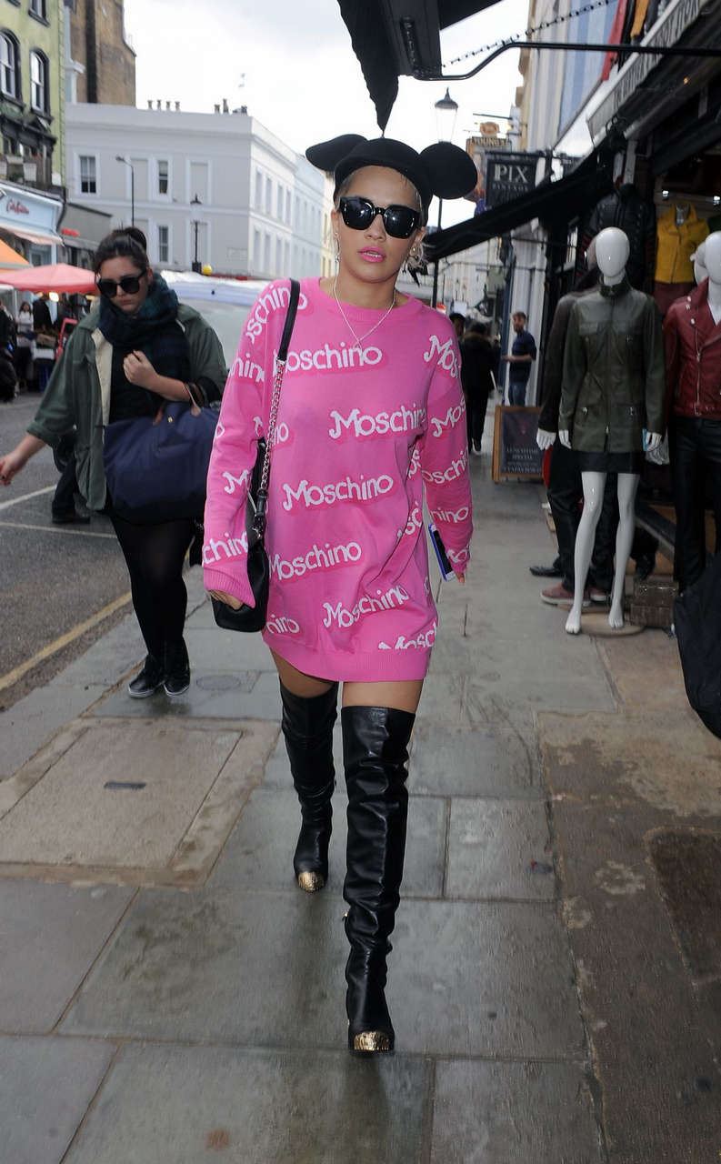 Rita Ora Mickey Ears Out About London
