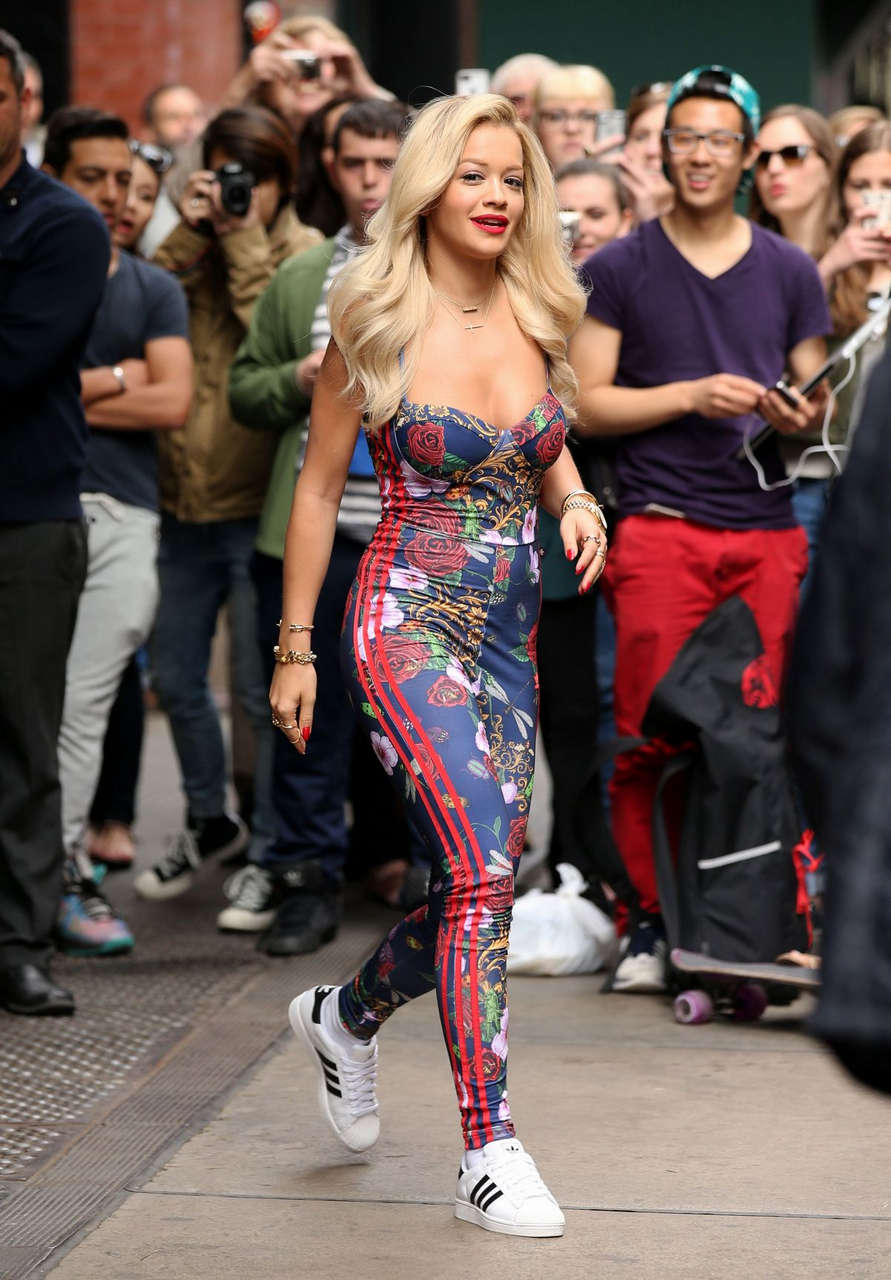Rita Ora Tight Jumpsuit Out About New York