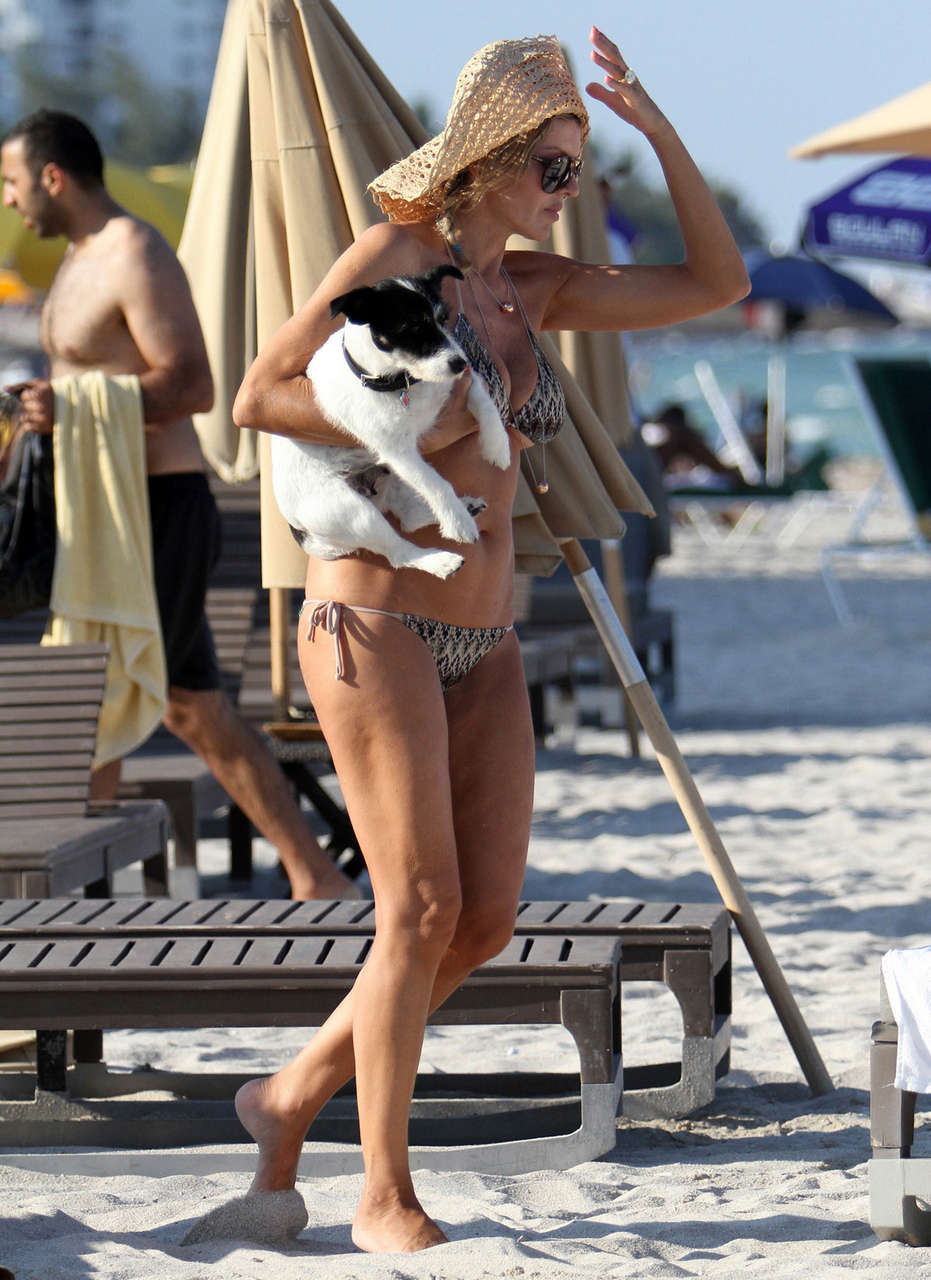 Rita Rusic Bikini Candids Beach Miami