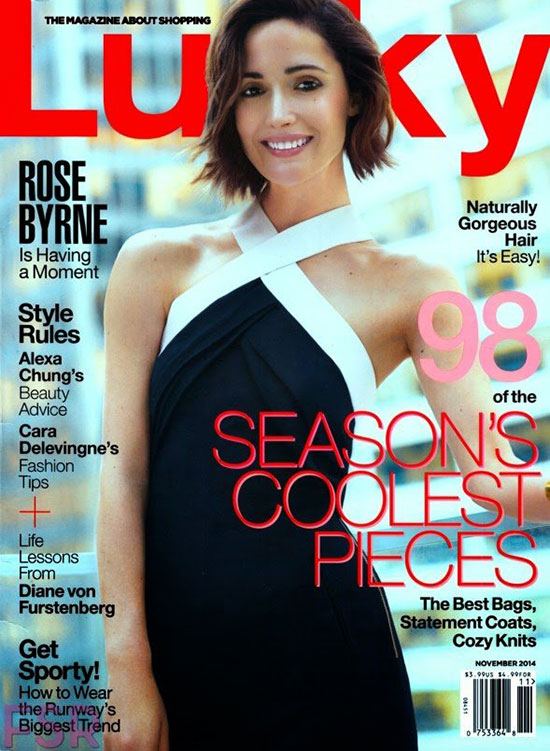 Rose Byrne Lucky Magazine November 2014 Issue