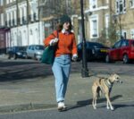 Rose Leslie Out With Her Dog London