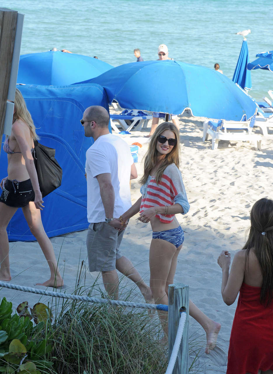 Rosie Huntington Whiteley Bikini Candids Miami