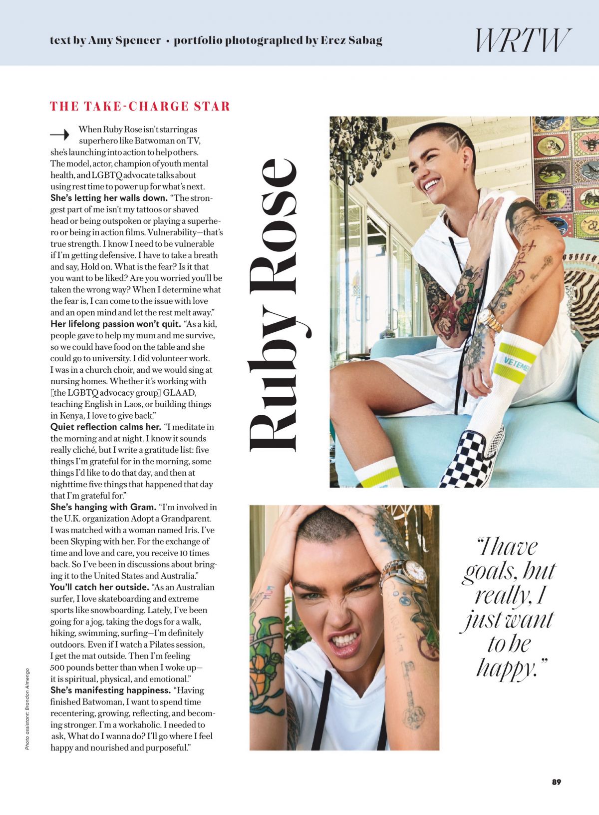 Ruby Rose Shape Magazine September