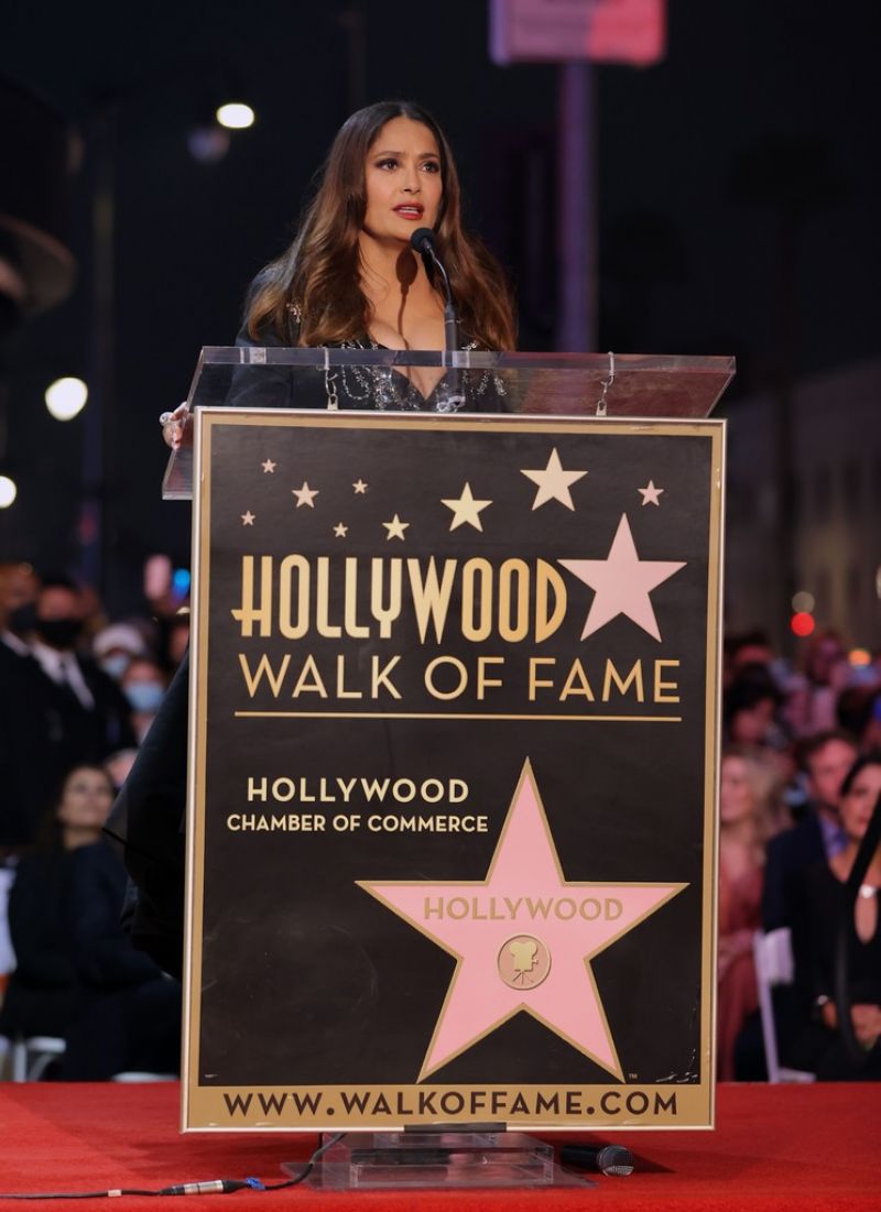 Salma Hayek Hollywood Walk Fame Star Ceremony For Salma Hayek Los Angeles