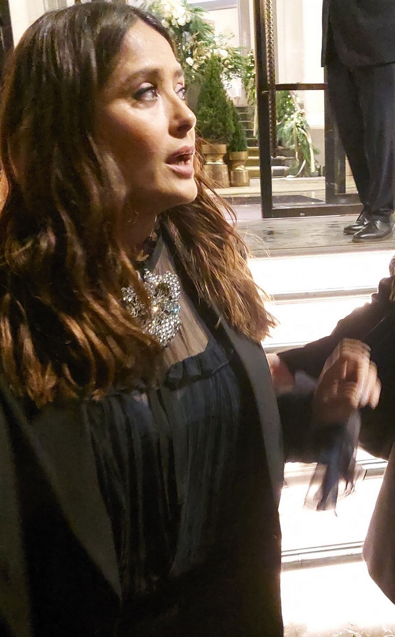 Salma Hayek Leaves Her Hotel London