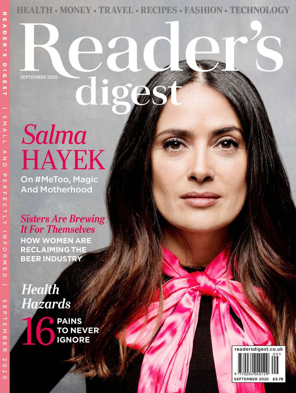 Salma Hayek Readers Digest Magazine Uk September