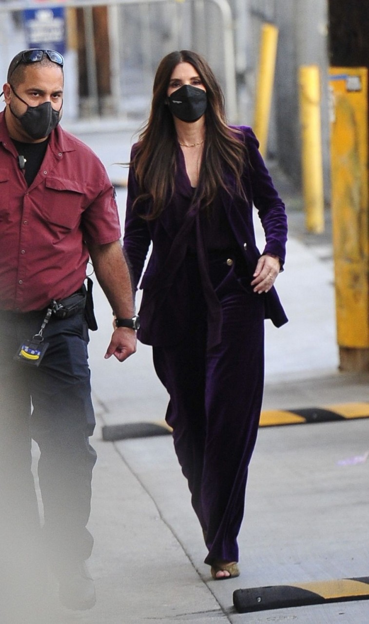 Sandra Bullock Arrives Jimmy Kimmel Live Los Angeles