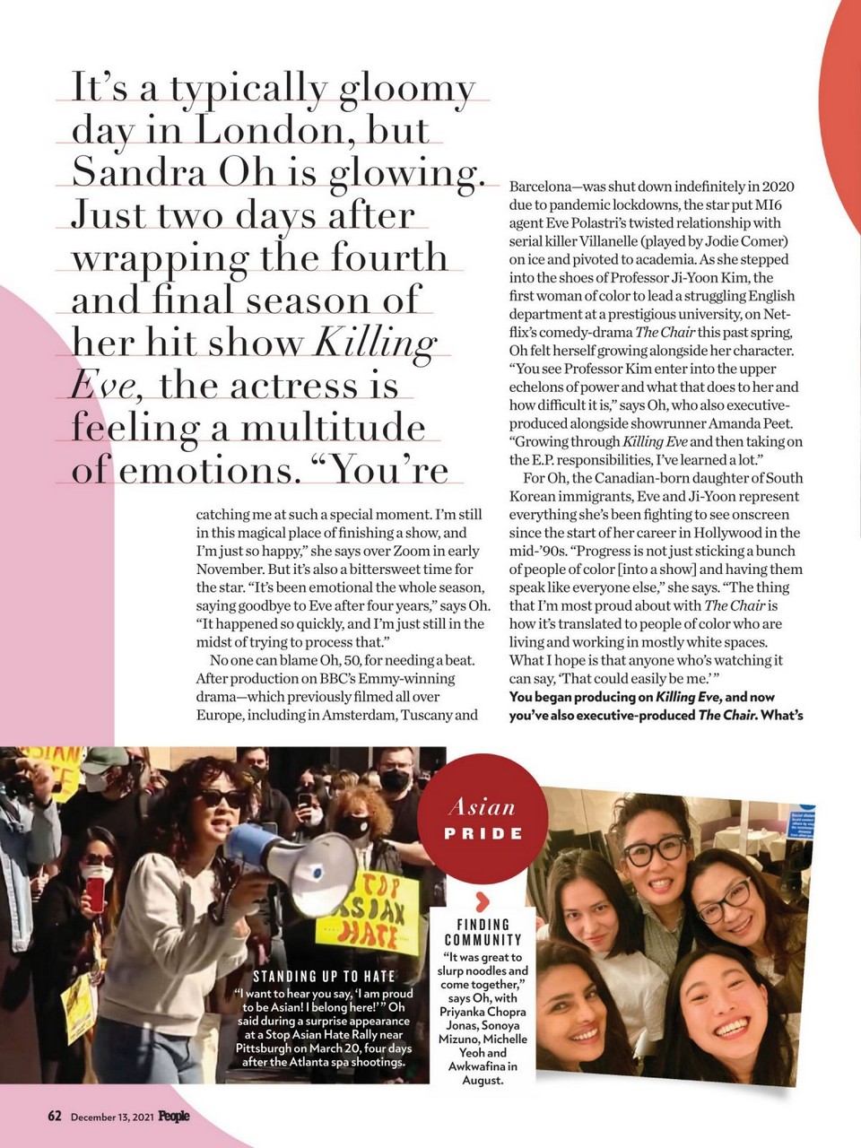 Sandra Oh People Magazine December
