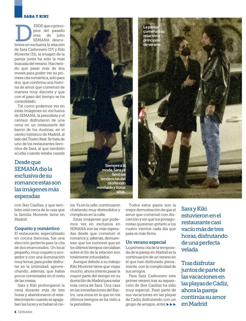 Sara Carbonero Semana Magazine September