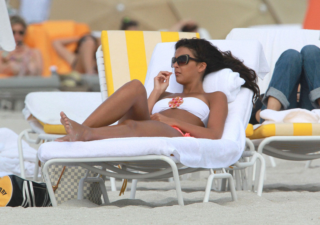 Sara Yasmina Chafak Bikini Candids Beach Miami