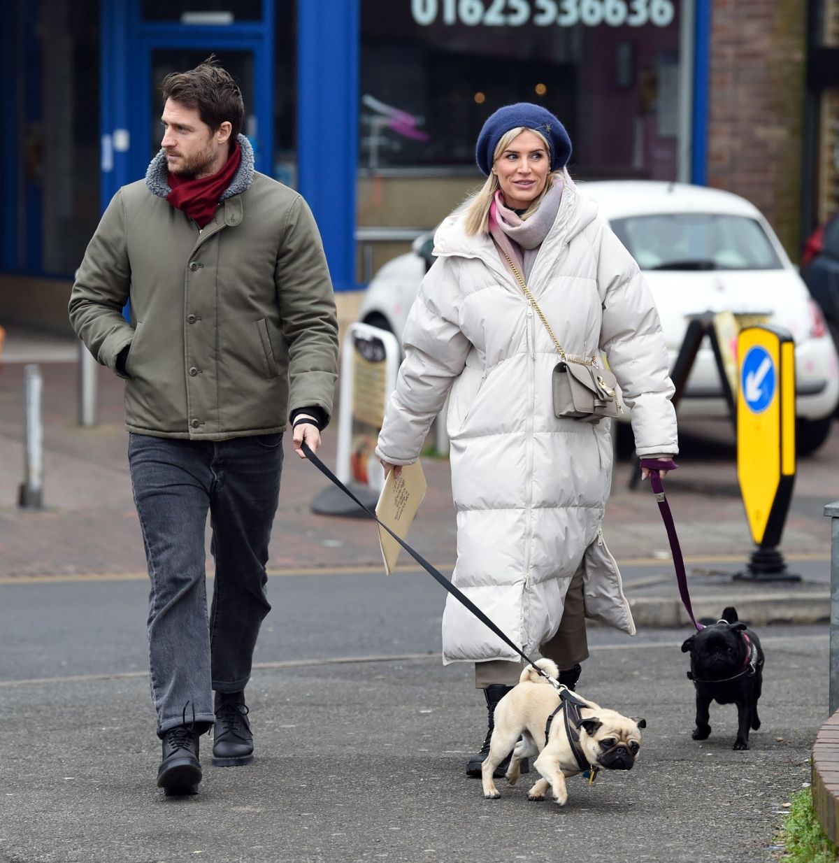 Sarah Jayne Dunn And Jonathan Smith Out With Their Dogs Wilmslow
