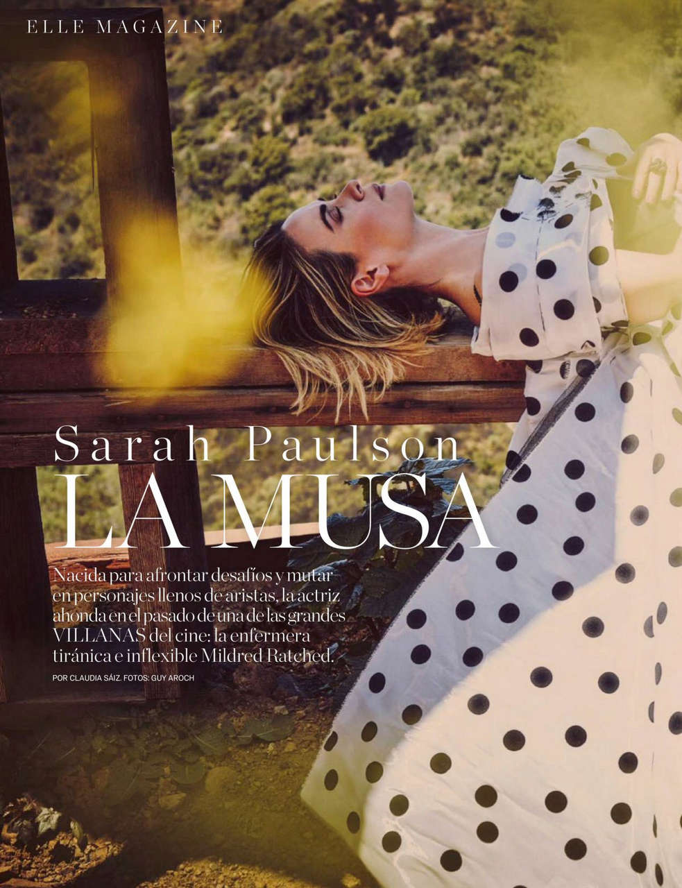 Sarah Paulson Elle Magazine Spain September