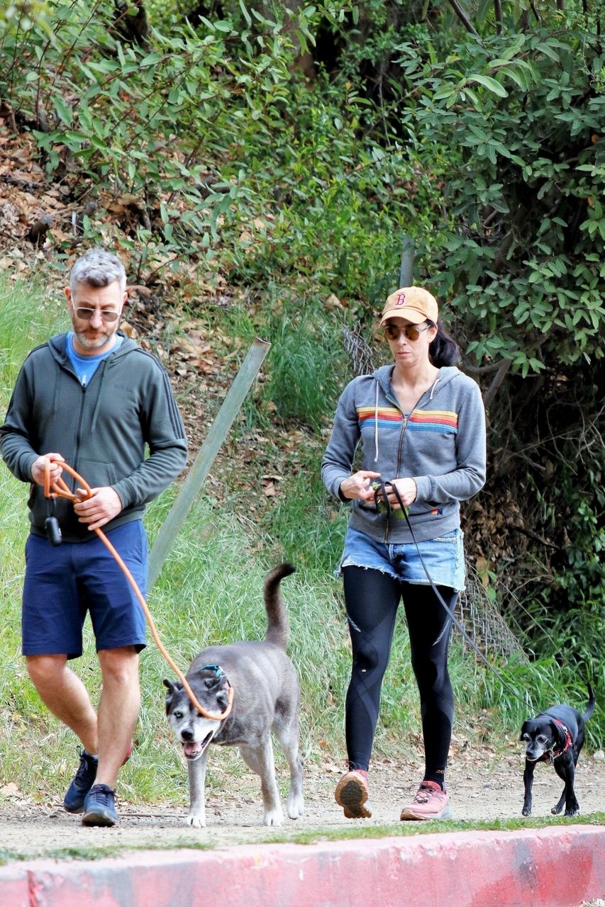 Sarah Silverman And Rory Albanese Out With Their Dogs Los Feliz