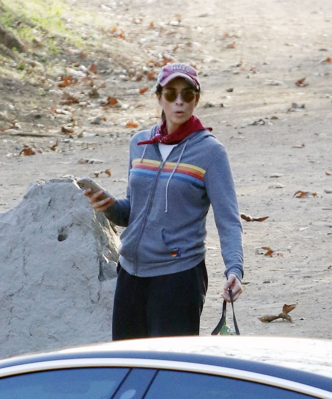 Sarah Silverman Out Hiking With Her Dog Los Angeles