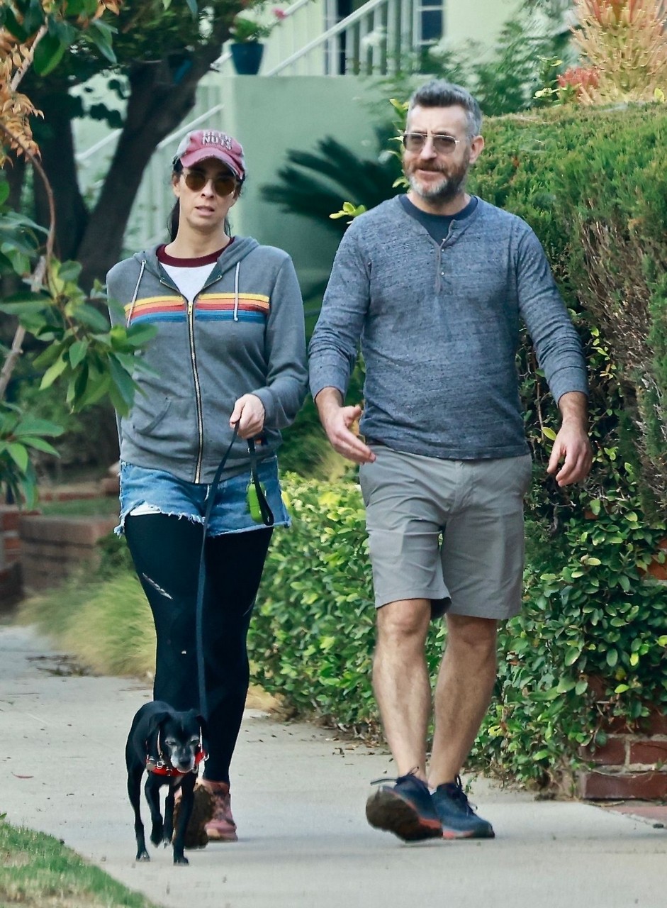 Sarah Silverman Rory Albanese Out With Their Dog Los Feliz