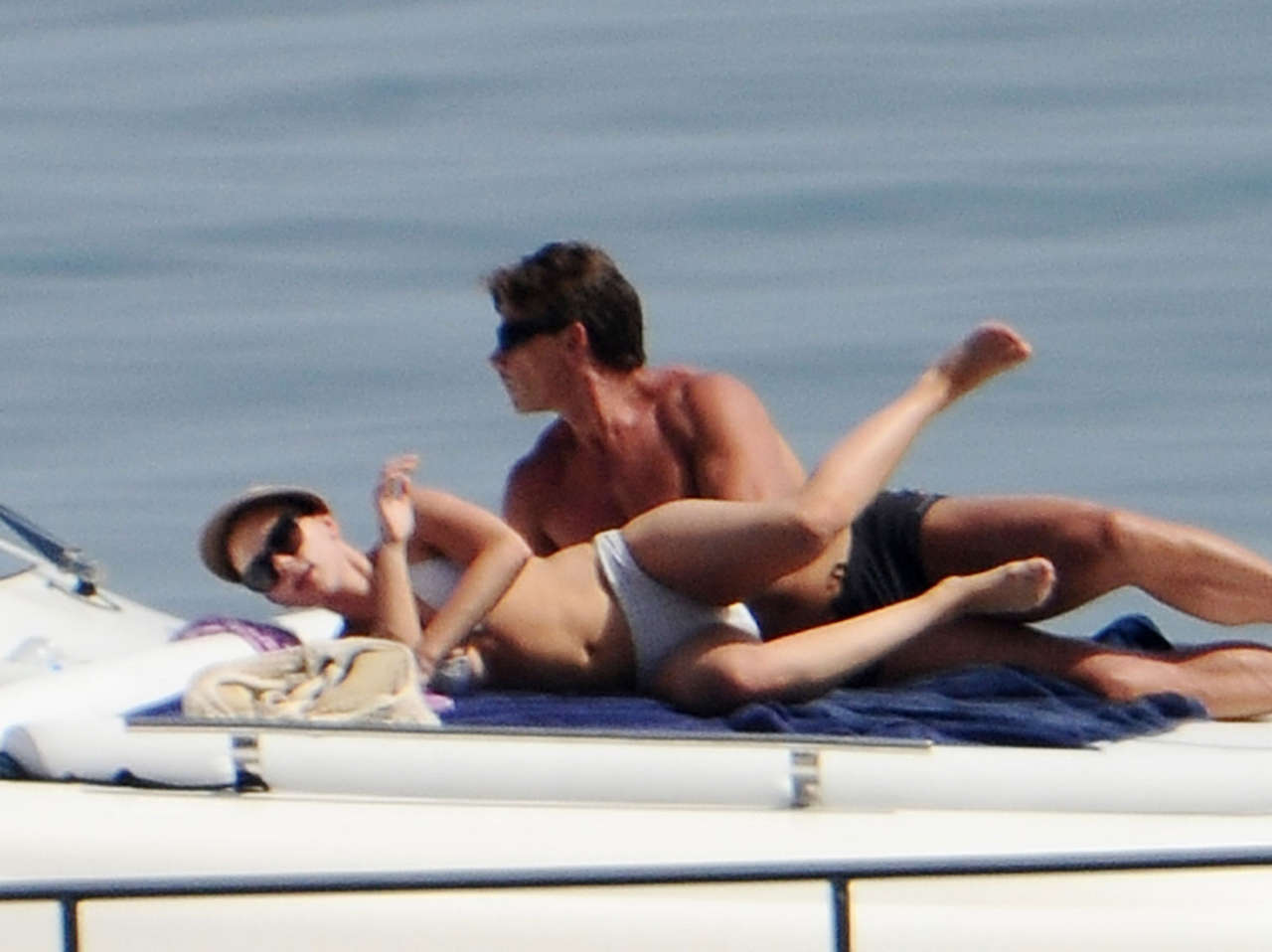 Scarlett Johansson Bikini Yacht Taormina Italy