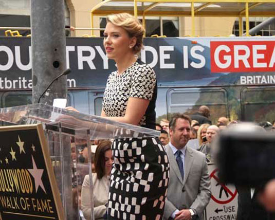 Scarlett Johansson Receiving Her Star Hollywood Walk Fame