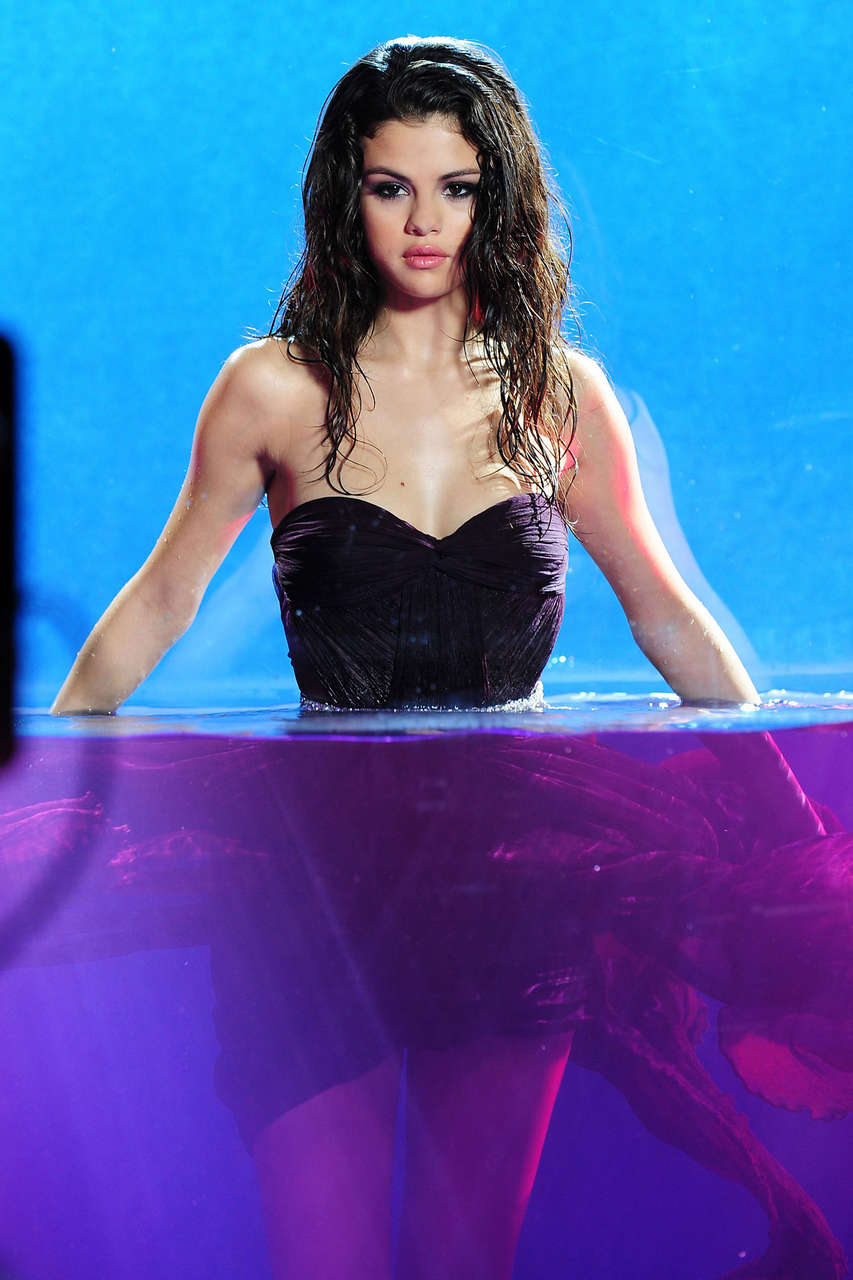 Selena Gomez All Wet In Fragrance Photoshoot In Hollywood