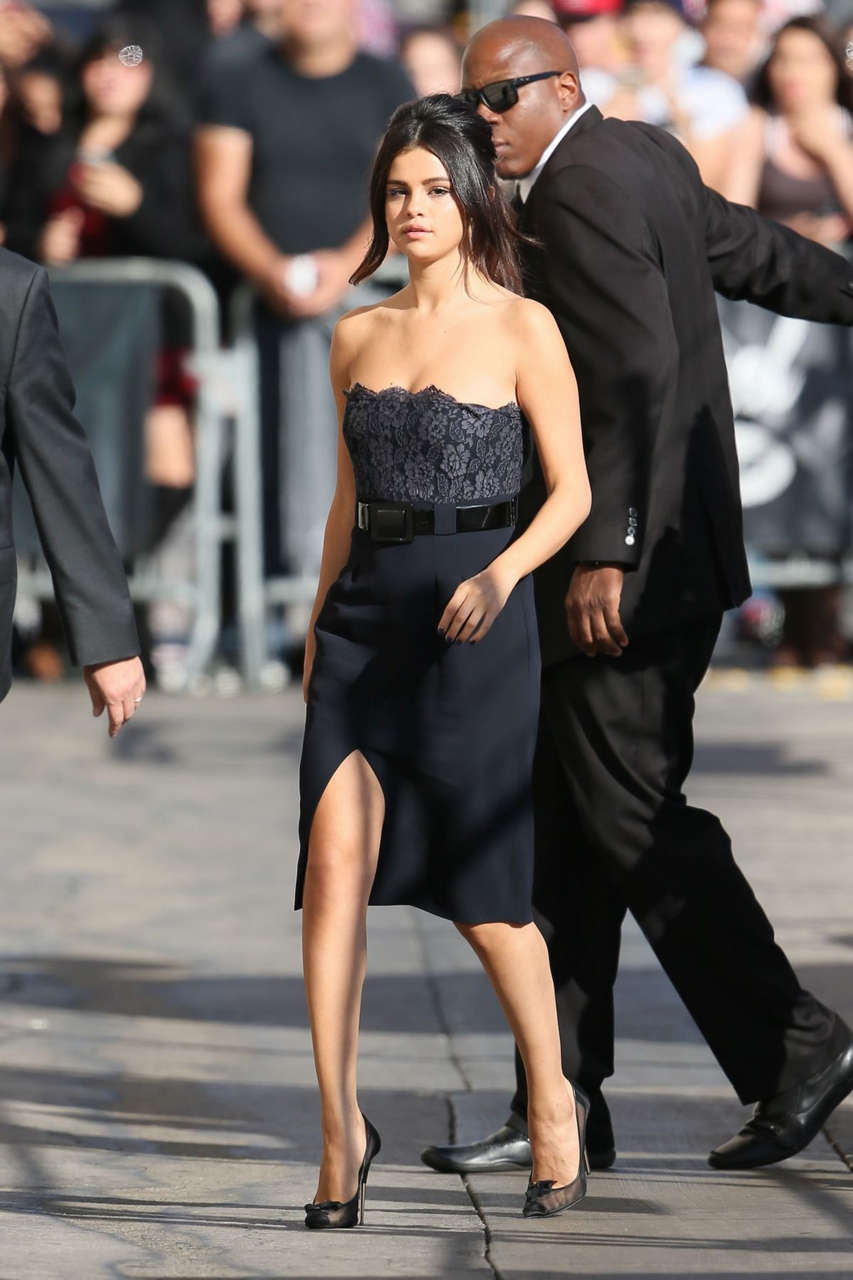 Selena Gomez Arrives Jimmy Kimmel Live Hollywood