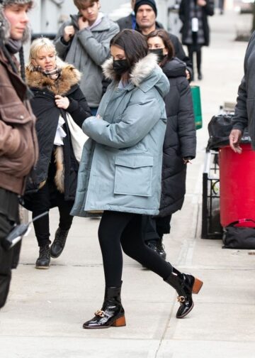 Selena Gomez Arrives On Set Of Only Murders Building New York