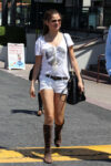 Selena Gomez Boots Shorts Out About Encino