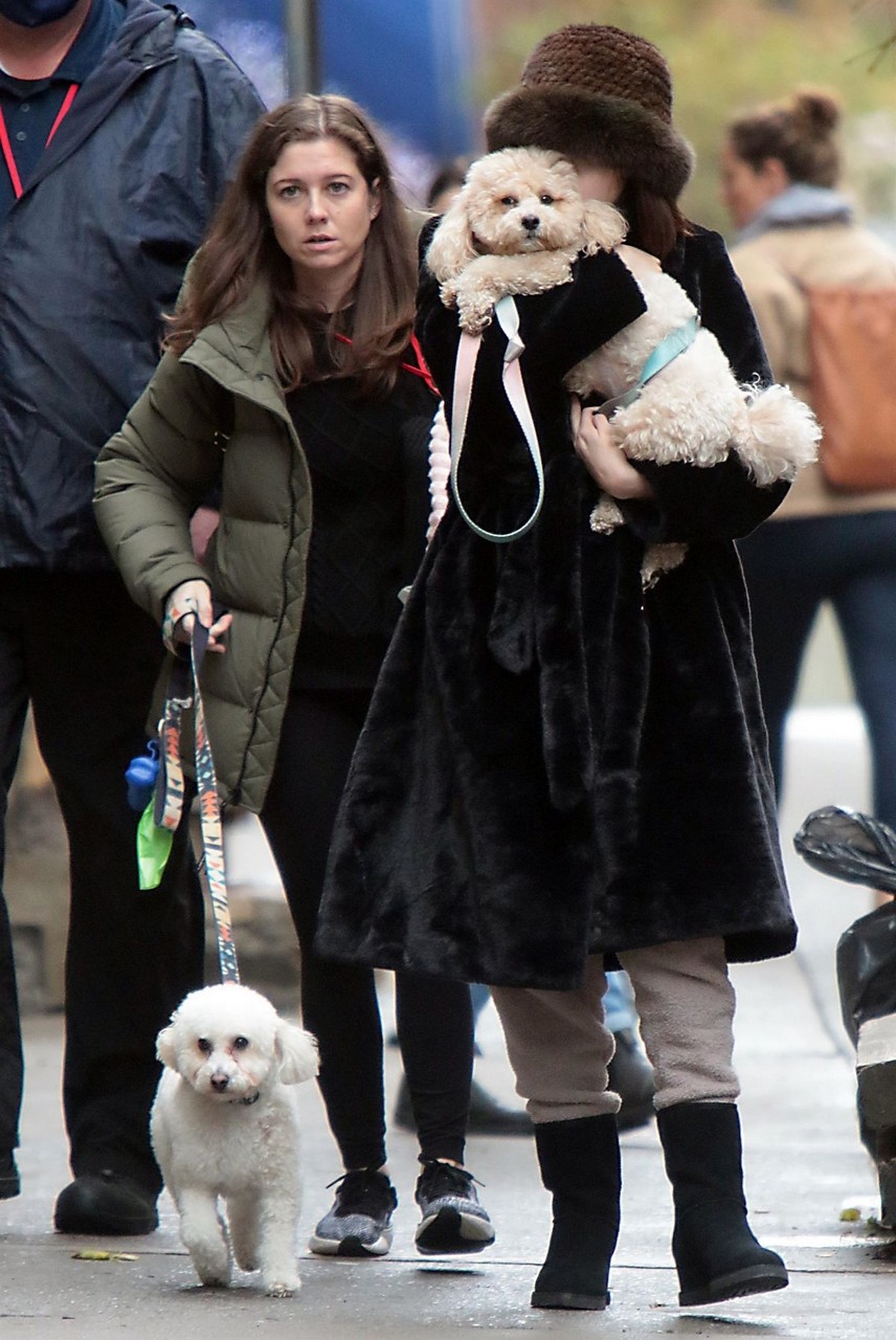 Selena Gomez Out With Her Dog New York