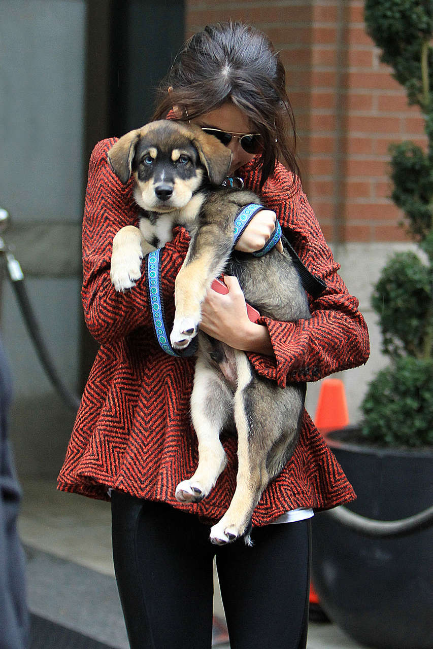 Selena Gomez Walking With Her Puppy