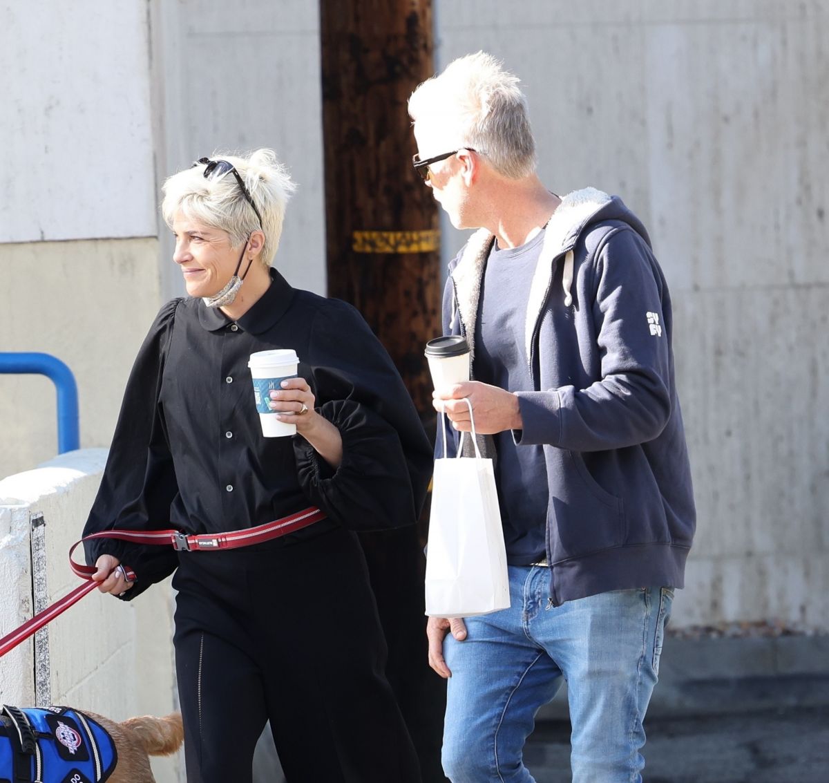 Selma Blair And Ron Carlson Out For Coffee Studio City