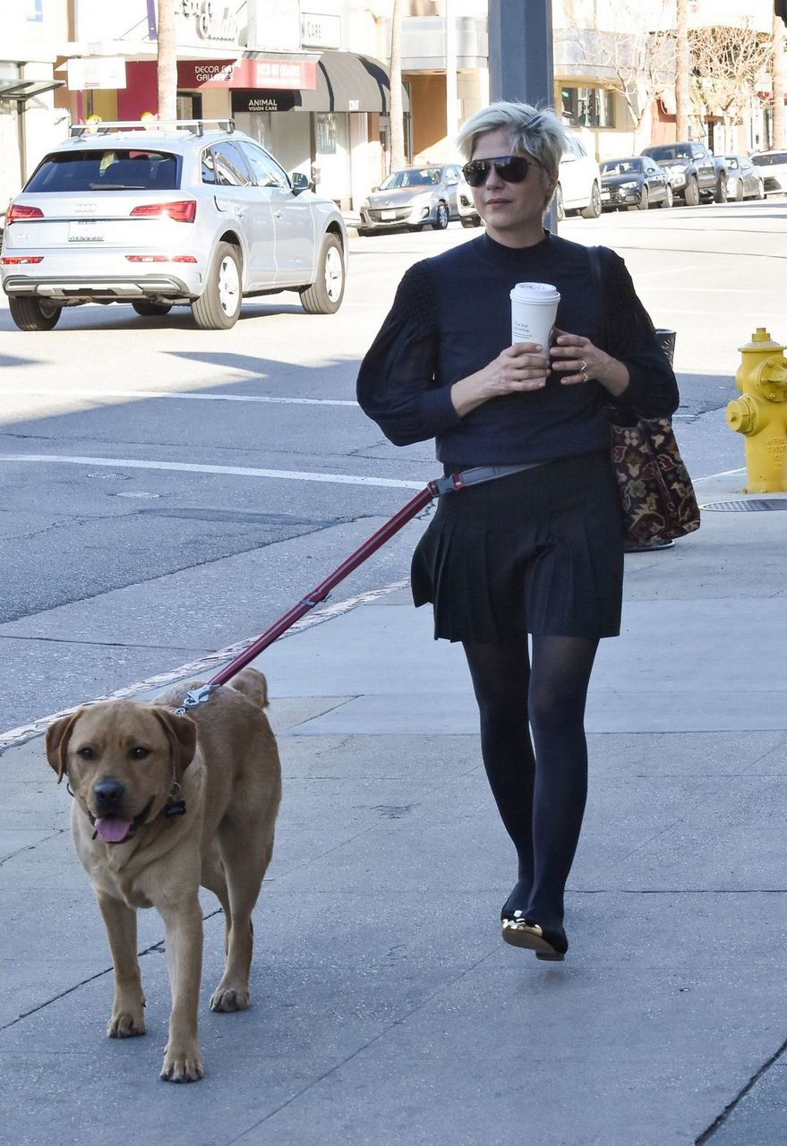 Selma Blair Out With Her Service Dog Studio City