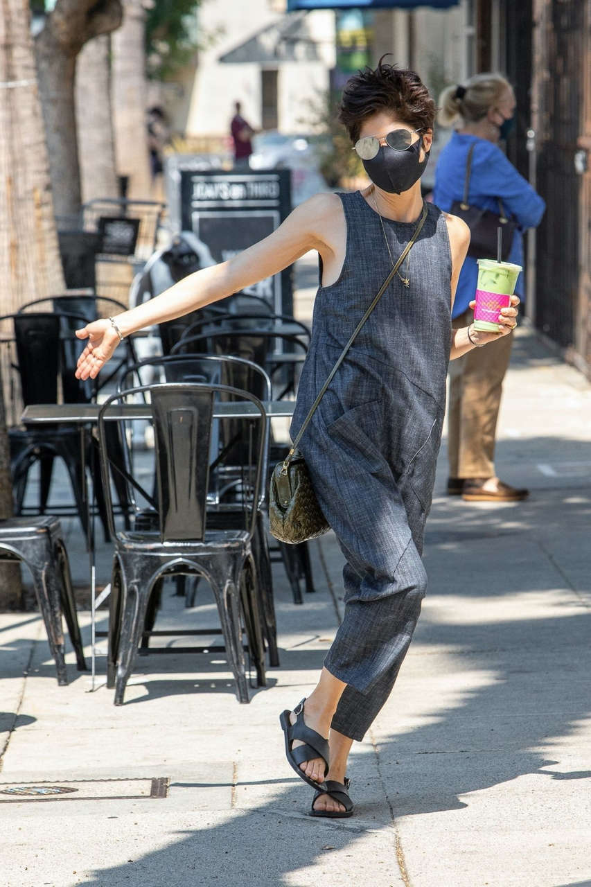 Selma Blair Wearing Mask Out Los Angeles
