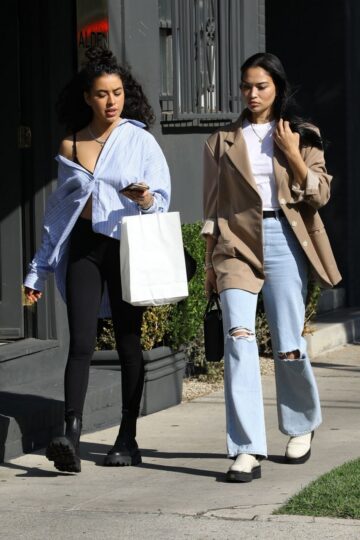 Shanina Shaik Out With Friend West Hollywood