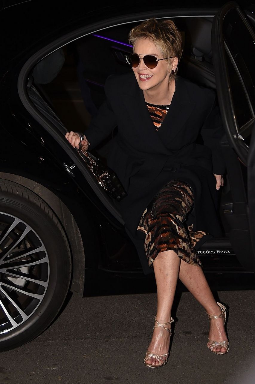 Sharon Stone Arrives Dolce And Gabbana Party Milan Fashion Week