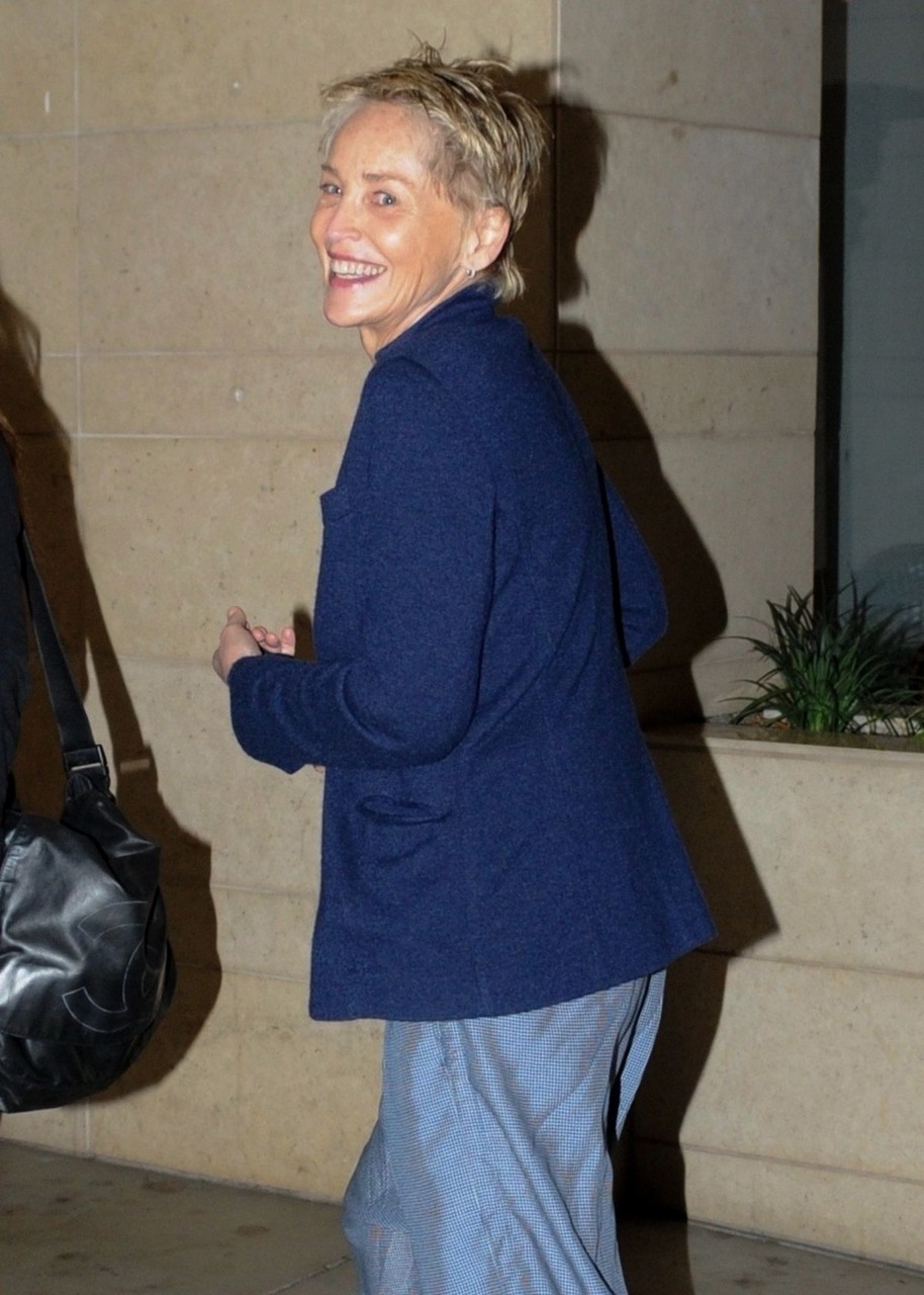 Sharon Stone Out For Inner With Friend Beverly Hills