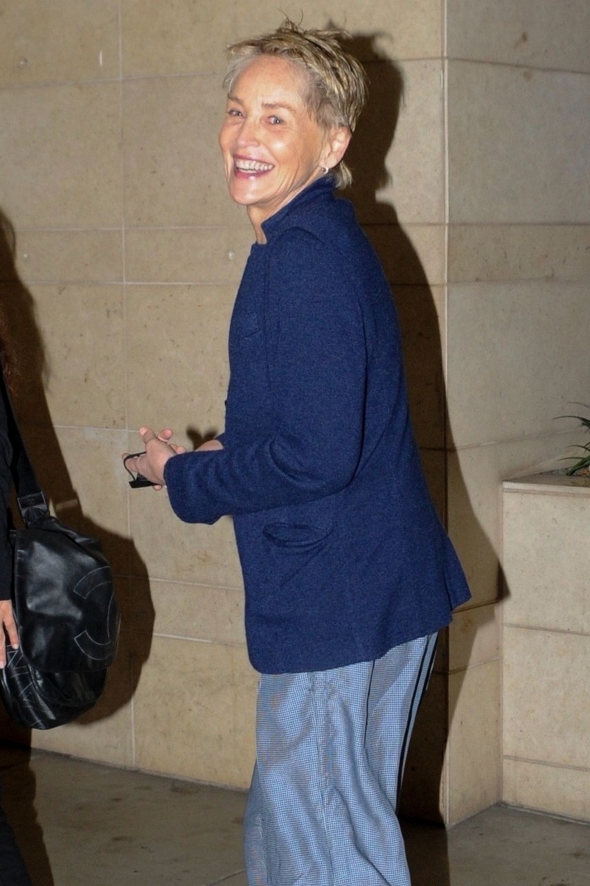 Sharon Stone Out For Inner With Friend Beverly Hills