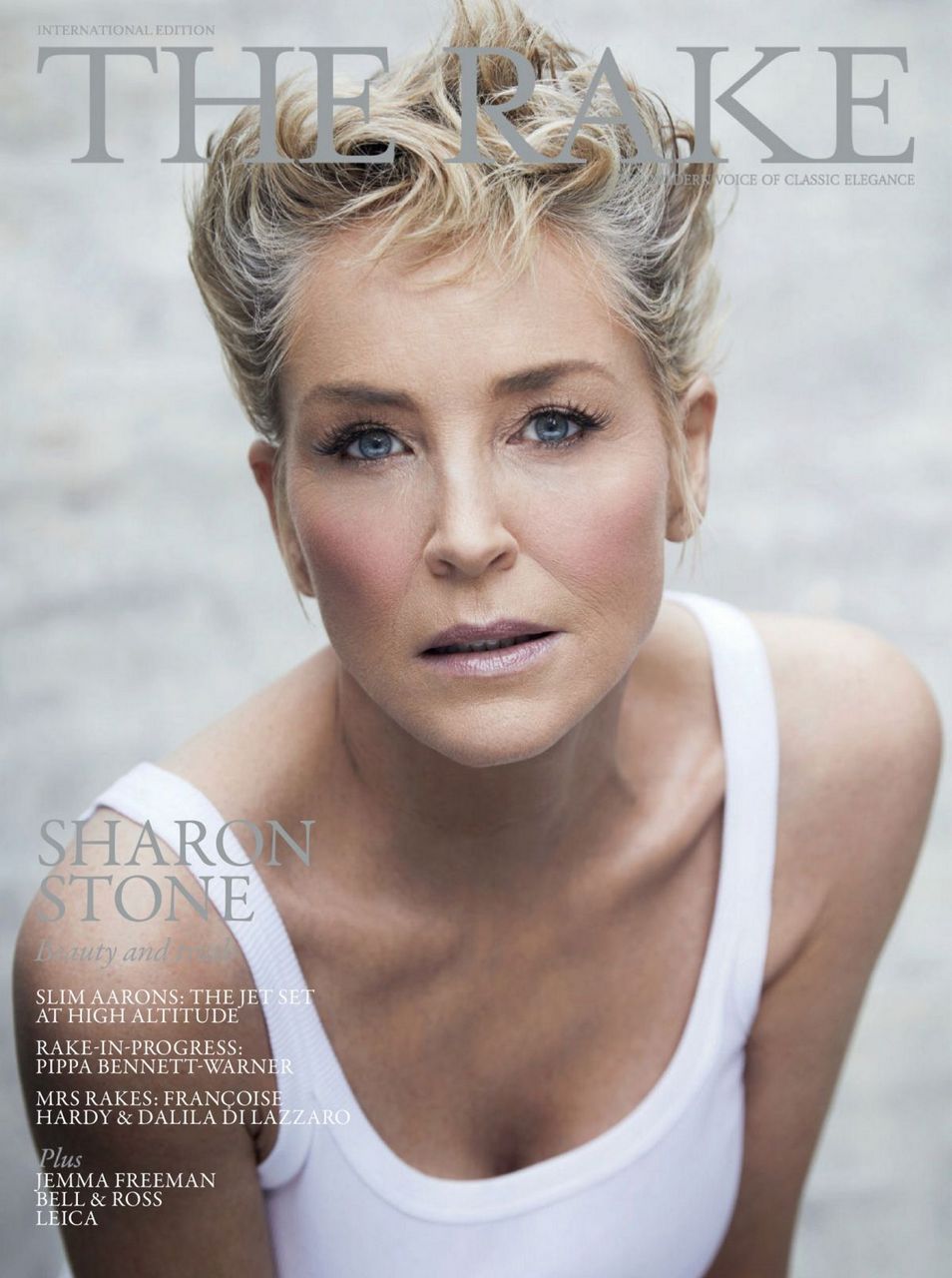 Sharon Stone Rake Magazine February