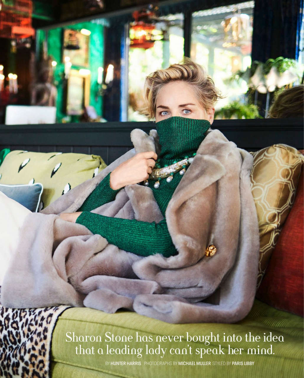 Sharon Stone Town Country Magazine October
