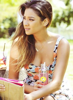 Shay Mitchell Learning Her Lines In A Park In La