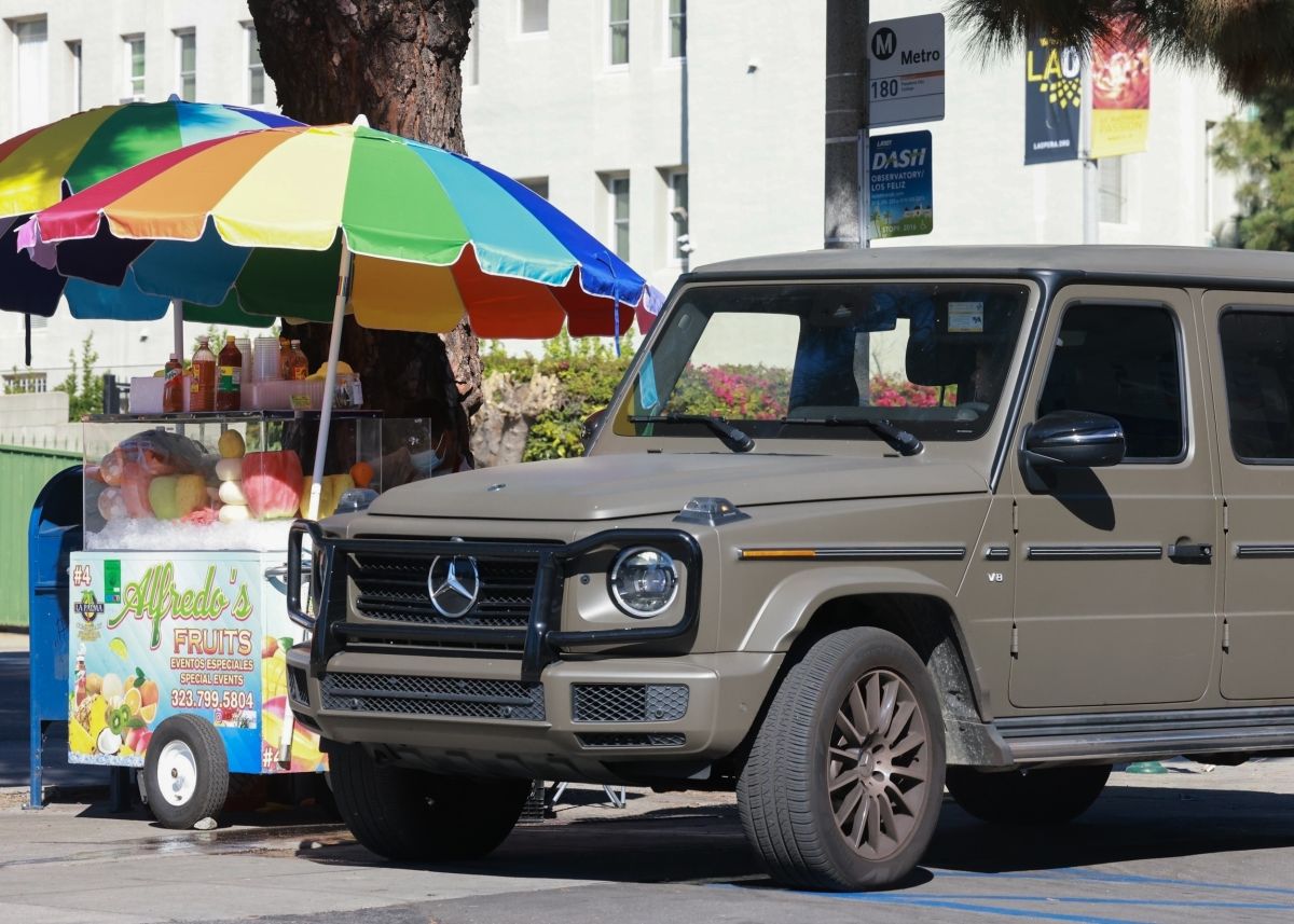 Shay Mitchell Out Driving Her Mercedes Benz G Class Los Feliz