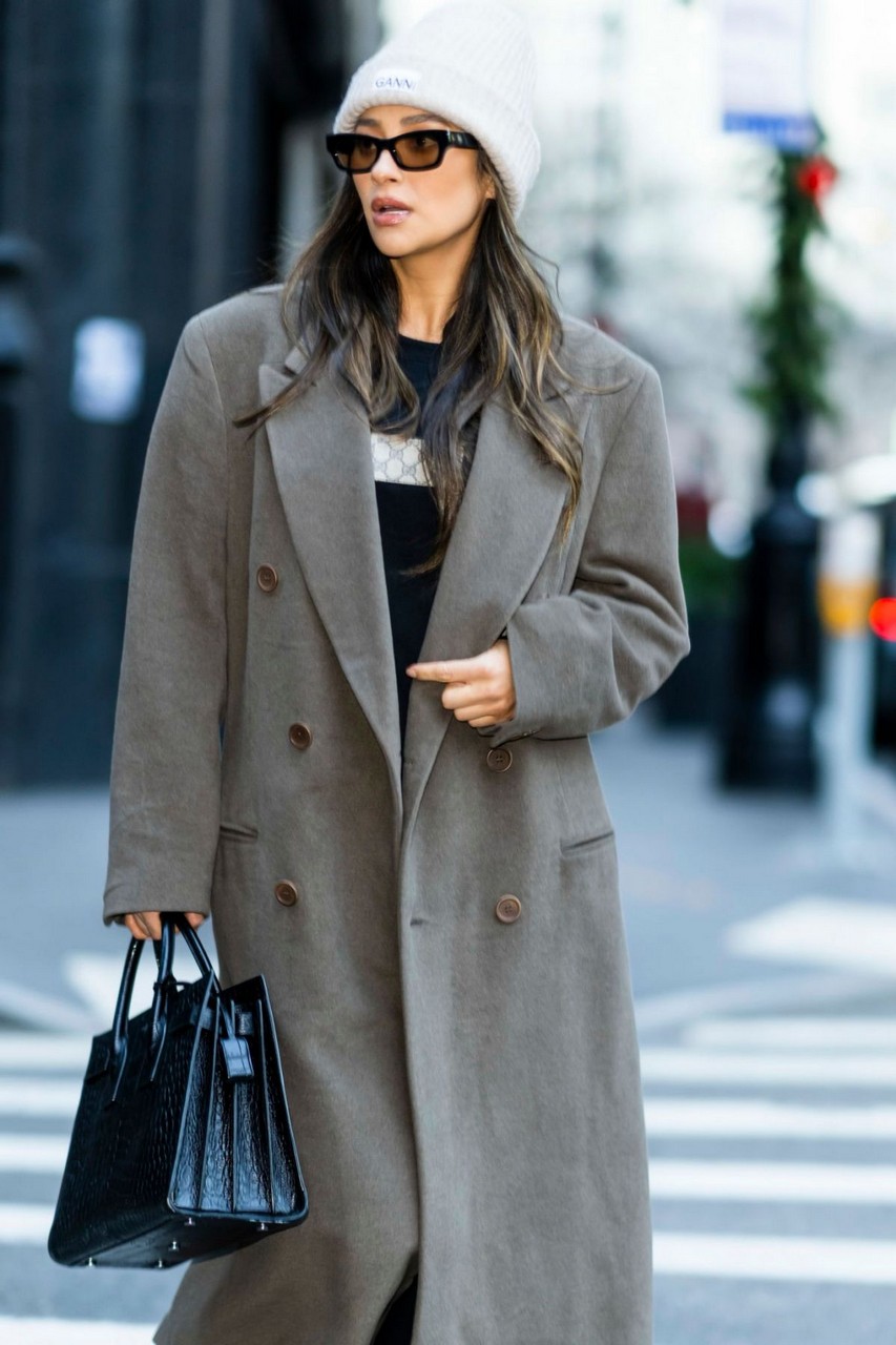 Shay Mitchell Out Financial District New York