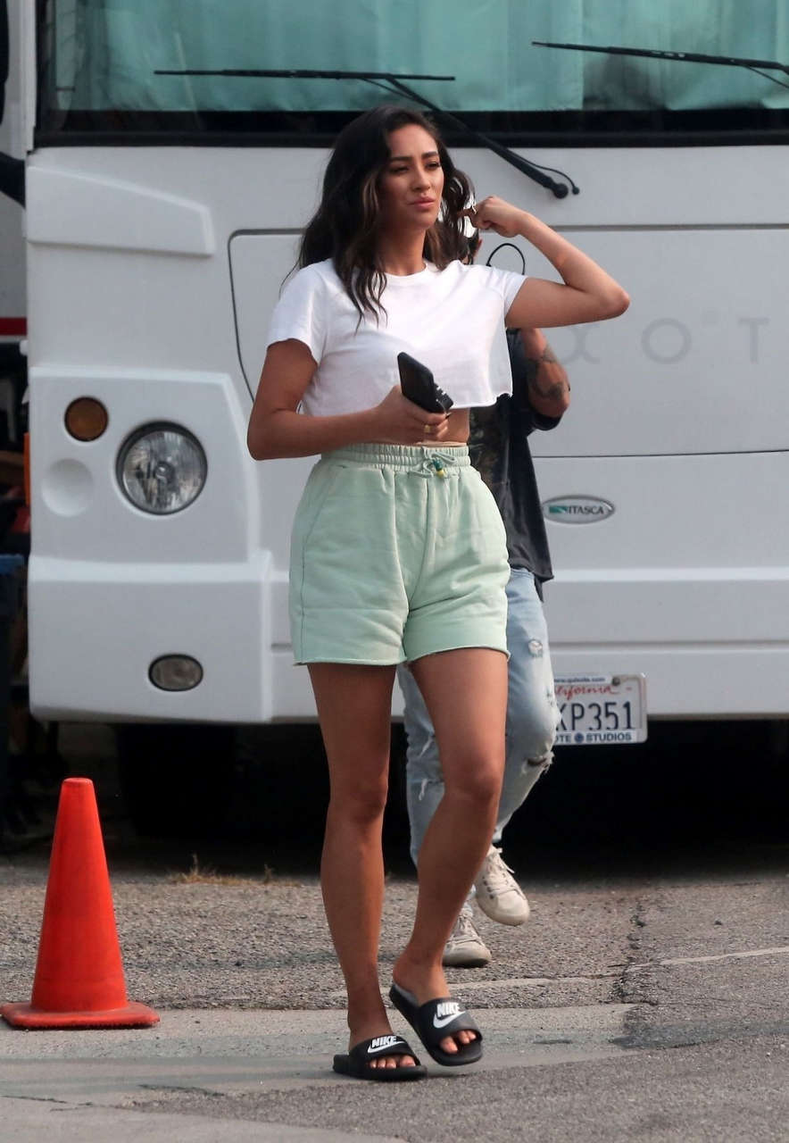 Shay Mitchell Set Of Revlon Commercial Los Angeles