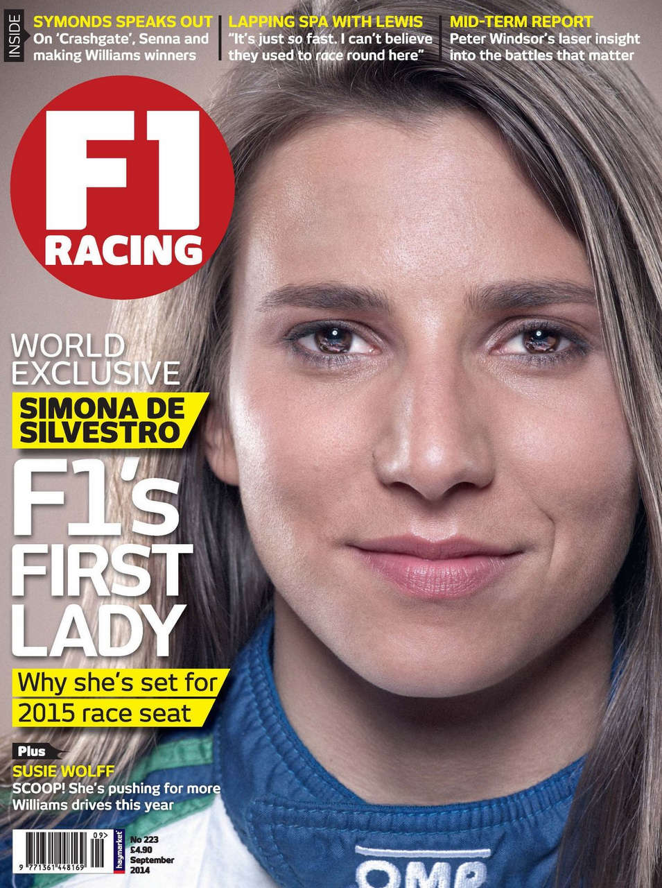 Simona De Silvestro F1 Racing Magazine September 2014 Issue