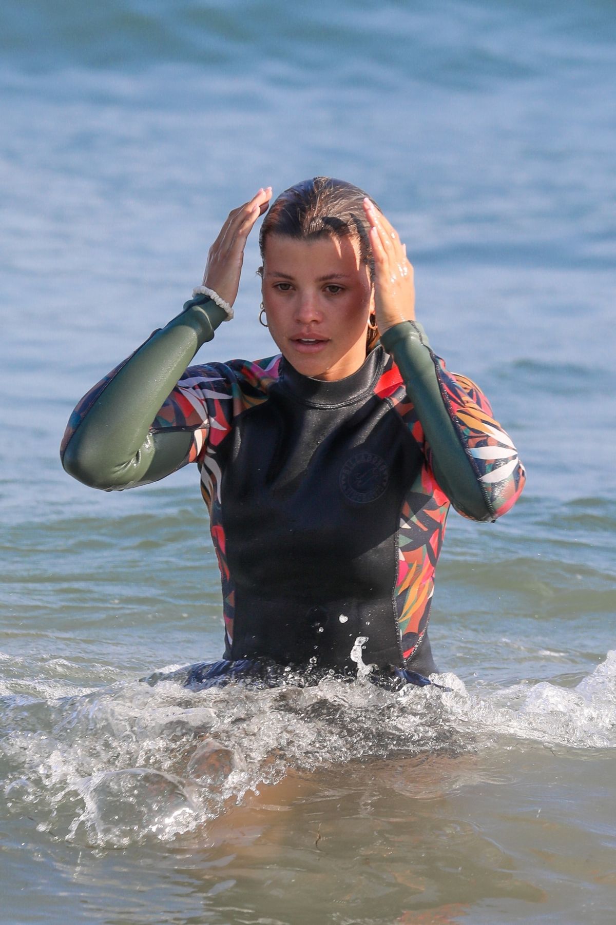 Sofia Richie Wetsuit Paddleboarding Malibu