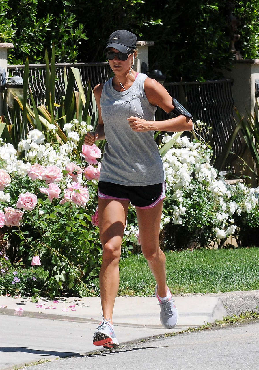 Stacy Keibler Leggy Candids Out For Jogging Studio City