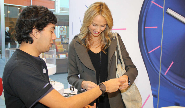 Stacy Keibler Swatch Shop Century City Mall Los Angeles (6 photos)
