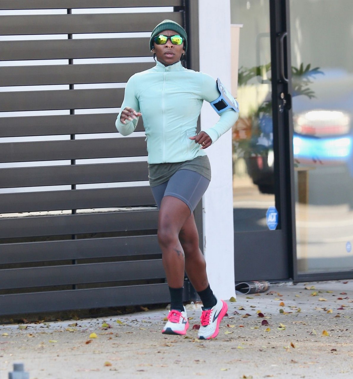 Synthia Erivo Out Jogging Los Angeles